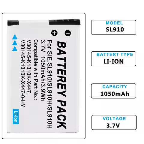 Replacement Li-ion Batteries 3.7V 1050mAh Cordless Phone Battery for Siemens Gigaset SL910A SL910H S