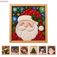 LUOLVMY 1 Set Christmas Fabric Painting Kit, Christmas Themed Cotton Fabric Christmas Fabric Art Kit