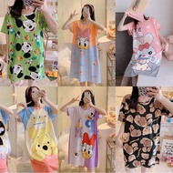 【Spot goods】♤Plus Size Sleepwear Dress Pajama For Women Duster (double print)