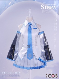 In Stock ICOs Hatsune Cos Costume Future Cos Snow Miku Official Costume Miku Early Generation Snow C