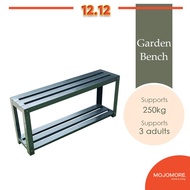 MOJOMORE 50CM-120CM Tahan Karat Anti Rust Bench Chair Long Metal Garden Shoe Bench Kerusi Besi