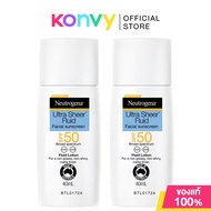 Neutrogena Ultra Sheer Fluid Facial Sunscreen นูโทรจีนา ครีมกันแดดเนื้อฟลูอิด 40ml (Age Shield/UVA+U