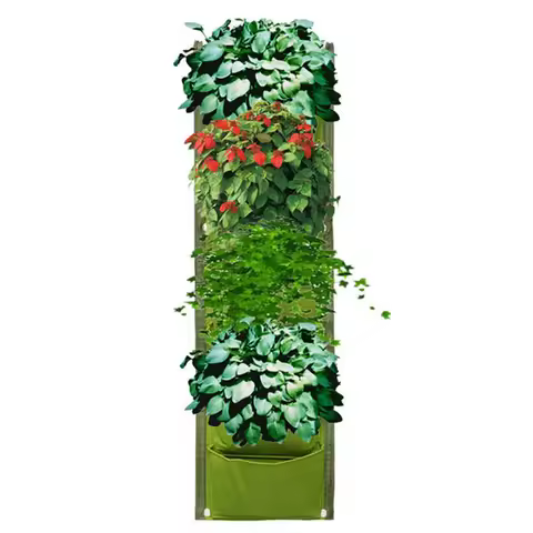 1Pcs Wall-Mounted Planting Bag 7-Pocket Non-Woven Vertical Garden Plant Nutrition Bag Indoor Outdoor