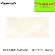 KERAMIK DINDING PLATINUM 30X60 DEXA CREAM BASIC