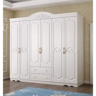 Wardrobe (200cm Height) Wardrobe Clothes Storage Cabinet Wooden Home Furniture Almari Baju Almari Pa