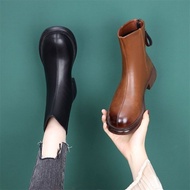 Martin Boots - Velvet Cotton Mid-Calf Chelsea Boots | Fall Fashion