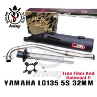 100% ORIGINAL AHM YAMAHA LC135 5S 5 SPEED STD CUTTING 32MM RACING EXHAUST PIPE EKZOS AHM MAX FLOW 4 STROKE