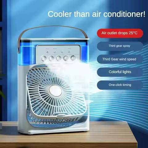 Portable Humidifier Fan AIr Conditioner Household Small Air Cooler Hydrocooling Portable Air Adjustm
