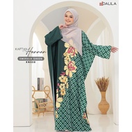 Dalila Kaftan Hannan Patterned Long Sleeve Premium Batwing Shirt Cey Crepe Sleepwear Kaftan Dress