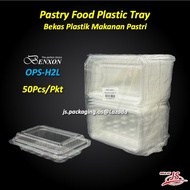 TOLI/Benxon Pastry Food Plastic Tray Transparent Container TP5L/OPS-H2L (50Pcs/Pkt) Bekas Plastik Ma