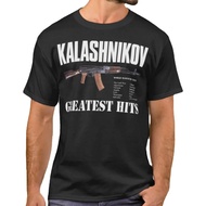 Russian Army Kalashnikov AK-47 Assault Rifle Greatest Hits T-Shirt. Summer Cotton Short Sleeve O-Nec