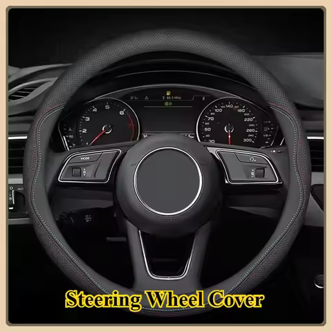 Leather Car Steering Wheel Cover For Audi A3 8Y 8L 8V 8P A4 B6 B7 B8 B9 A5 A6 C5 C6 C7 A7 Q3 Q5 Car 