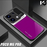 Casing hp poco M6 PRO Softcase poco M6 PRO Case Glossy Casing Shiny Glass Protector hp Phone Accesso