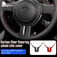 AIRSPEED Real Carbon Fiber for Subaru BRZ Toyota 86 2012-2016 Accessories Car Steering Wheel Cover Sticker Frame Interio