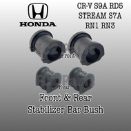 1car 4pcs Honda CR-V S9A RD5 Stream S7A RN1 RN3 Front & Rear Stabilizer Bar Bush Set