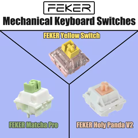 FEKER Switch Holy Panda Switches Matcha v1v2 pro Linear Tactile Silent Monophonic 3/5pin HIFI Mechan