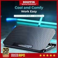 DIGITIK - Taffware Cooling Pad Laptop Cooling Fan 2 Fan 17 Inch - Q100