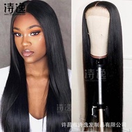 Wig Rambut Manusia Asli 100% Model Lurus Ukuran 5X5 Untuk Wanita