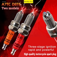 Racing Spark Plug 1/2PCS Triple Electrode A7TC D8TC For Motorcycle ATV Scooter 50-150CC GY6 CG Engin