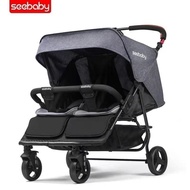 [in Stock] Seebaby Seebaby T22 Twins Baby Stroller Can Sit Reclining Double BB Stroller Can Into Ele