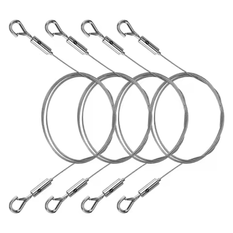 4 Pcs 2M X 1.5Mm Adjustable Picture Hanging Wire Kit Picture Hanging Wire Stainless Steel