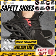 Probeli  Safety Shoes Boots Anti Slip Anti Smash Lightweight Breathable Steel Toe Kasut Lelaki Kerja