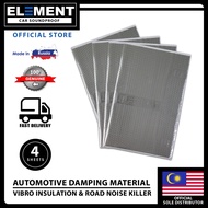 4-Pcs ELEMENT 2.0mm Car Soundproof and Heat Deadening Material (75cm X 50cm)