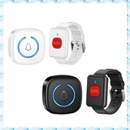 ( D I Q H )Wireless Watch Button Pager Emergency SOS Pager Emergency Call Button for Kids Elderly Pa