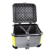 Alloy Store Helmet Delivery Waterproof Stickers Trunk Luggage Storage Case Alu Tail Aluminium Top Box
