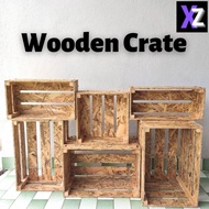 𝗫𝗭 Wooden Crate Storage box Kotak kayu Decoration box Crates box Osb board Wood Crate Fruit Crate