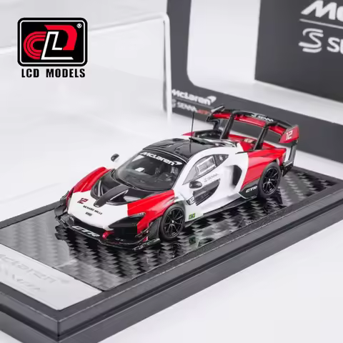 LCD 1:64 McLaren Alloy Car Model Senna GTR Red White
