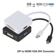 3 in 1 Mini DP Display Port to HDMI-compatible VGA DVI Adapter Mini DP Cable Converter For MacBook Pro Air Lenovo Microsoft