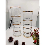 DT67-111 Tall Vase With Gold Joints Height 35 Cm. M4-3