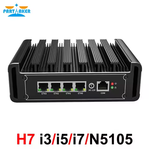 Fanless Mini PC Firewall Appliance Intel N100/N5105/N6000/J4125/J6413 4×2.5G i226-V LAN pfSense/OPNs