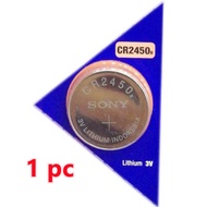 【READY STOCK】1pc CR2450 3V Lithium Coin watch Key Fobs Battery Batteries For swatch watch For Car Co