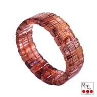 [Good Luck Formula] Ice Transparent Smooth Silk Coffee Titanium Crystal Red Copper Hand Row 19-20mm 