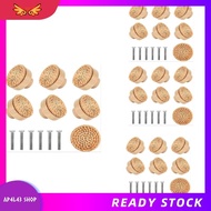 [Ready Stock] 10PCS Wooden Handles Beech Rattan Drawer Knobs Furniture Handle Kitchen Cupboard Door Handle Dresser Pulls