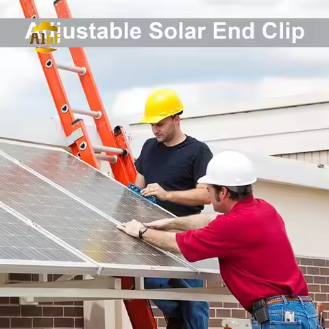 A16F-12 Pack Solar Module Holder End Clamp, End Clamp For Mounting Solar Panel, Side Clamp For PV So