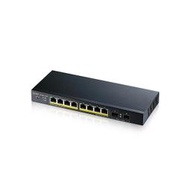 (聊聊享優惠) Zyxel GS1900-10HP-US0102F (台灣本島免運費) 8埠Gigabit+2埠SFP智慧網管PoE交換器