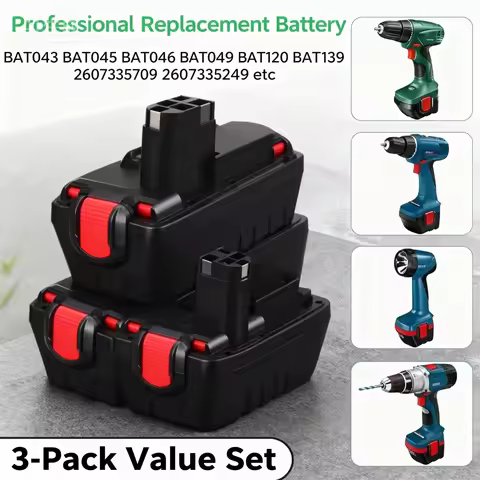 12V Rechargeable Li-ion Battery for Bosch Drill Compatible with PSR1200/GSB GSR 12 VE-2/BAT045/BTA12