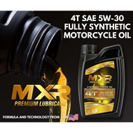 MXR 4T Fully Synthetic Engine Oil SAE 5W-30 API SN JASO MA2 1L Motorcycle Motor Oil