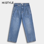 HI STYLE Men Wide Leg Long Jeans - Blue - HSR510279 / Seluar Panjang Jeans - Biru