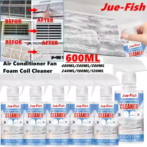 600ml Air Conditioner Cleaner Deodorizer Radiators Fan Cleaner Coil Dirt Clean Washing Foam Spray Ho