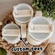 40oz Name Plate For 40 Oz Stanley Cups, Acrylic Nameplate Personalized Name Tag Blank Compatible Wit