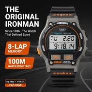 BEAMS × TIMEX IRONMAN 8-LAP Men's Sports Watch | BLK/ORANGE | INDIGLO | 100M Water Resistant