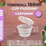 READY!! THINWALL 150 ML BULAT CUP (CARTONAN) - GELAS MERPATI WADAH