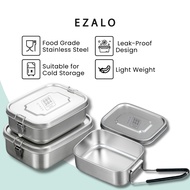 EZALO 304 Stainless Steel Old School Camping Picnic Rectangle Storage Container Bento Lunch Box