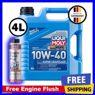 🚗🎁►✻Liqui Moly Mos2 10W40 Semi Synthetic Engine Oil (4L/5L or 1Lx4/5)+Engine Flush (Optional) Super Leichlauf 10W40