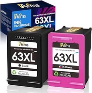 FACMS Remanufactured Ink Cartridge Replacement for HP 63 63XL 63XL for Envy 4520 4512 4513 4516 OfficeJet 3830 5255 5258 DeskJet 1112 1110 3630 3632 3634 2130 2132 Printer(1 Black 1 Tri-Color)