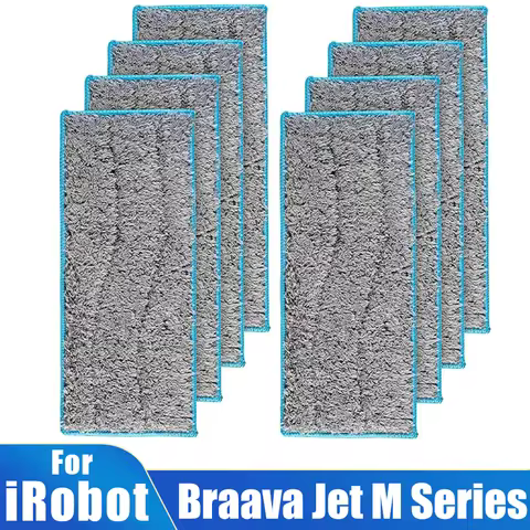 Wet Mopping Pads For iRobot Braava Jet M6 Robot Vacuum Cleaner, Washable Mop Cloths Rags Pads Replac